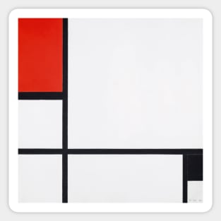 Composition No. I with red and black Sticker